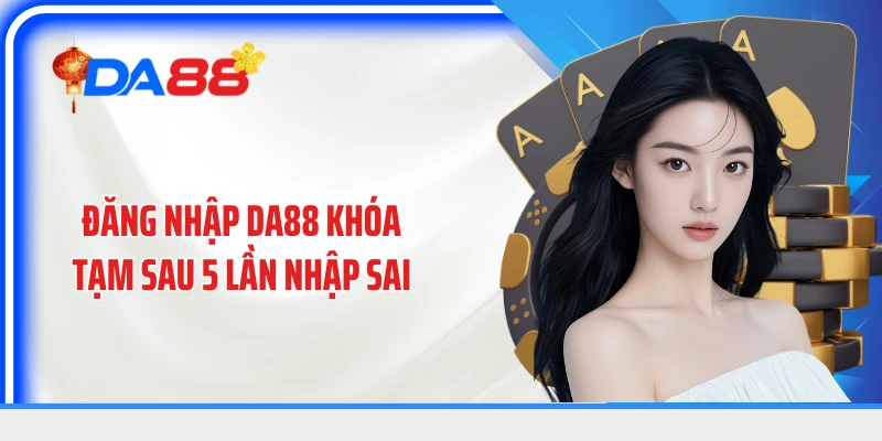 Đăng nhập DA88 khóa tạm sau 5 lần nhập sai